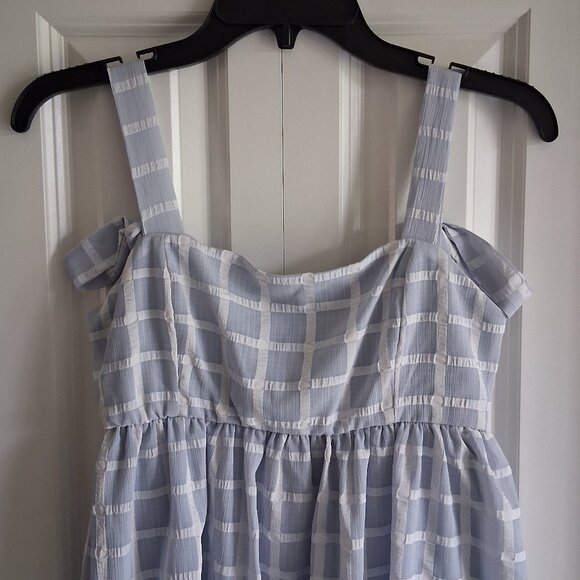 allison + kelly Light Blue & White Checkered Sundress Women's Size XS - Picture 4 of 15